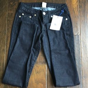 True Religion Skinny black sequin 28